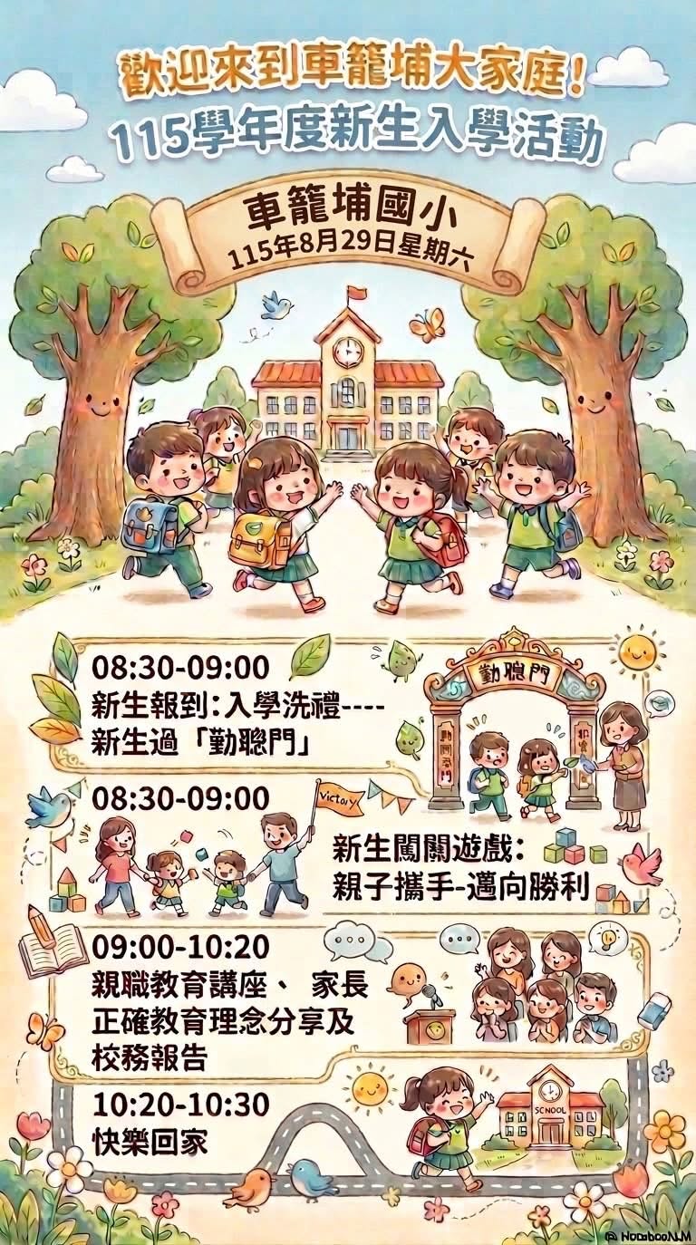 新生入學活動流程